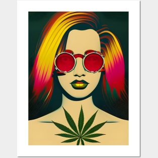 Mary Jane - Weed Loving Hippie Girl Posters and Art